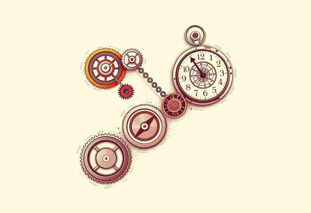 Engranajes de reloj funcionando en armonía, representando un metabolismo equilibrado