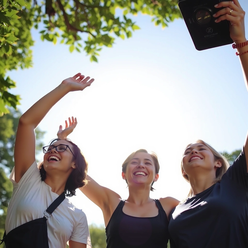 Personas disfrutando del sol al aire libre en un parque