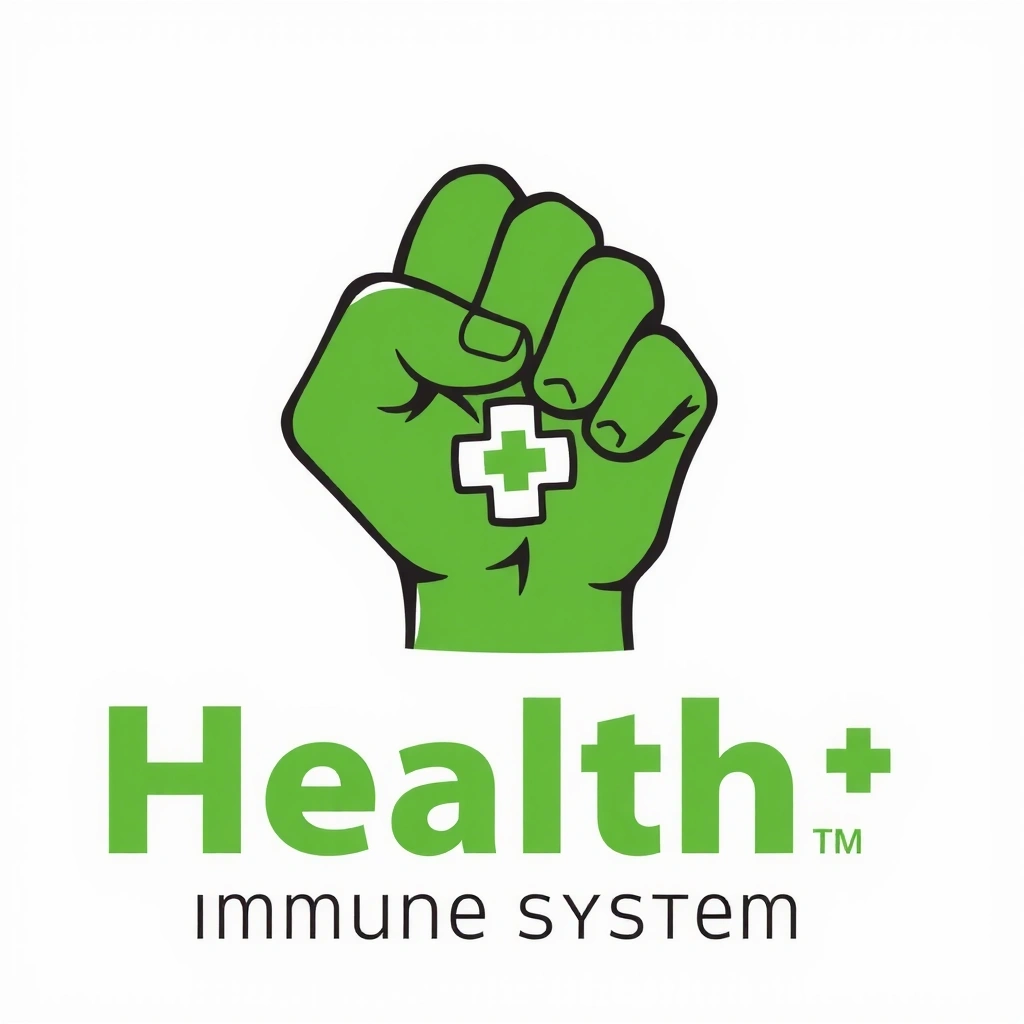 Sistema inmune fuerte, representado por un puño levantado con un símbolo de salud